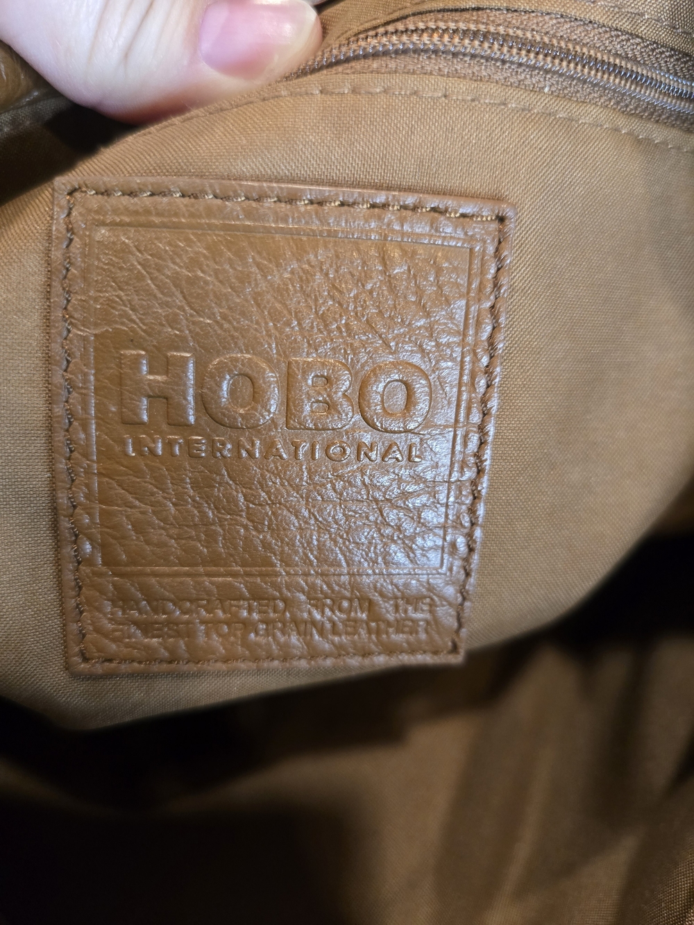 HOBO International Caramel Leather Slouchy Shoulder Bag - Picture 14 of 16